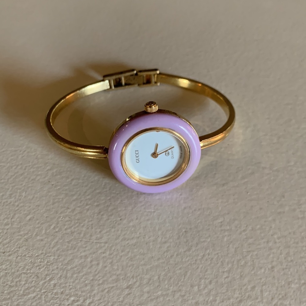 Vintage!! Gucci Quartz Swiss Made 1100-L Gold Plated Watch
